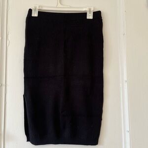 Black knit sweater midi skirt